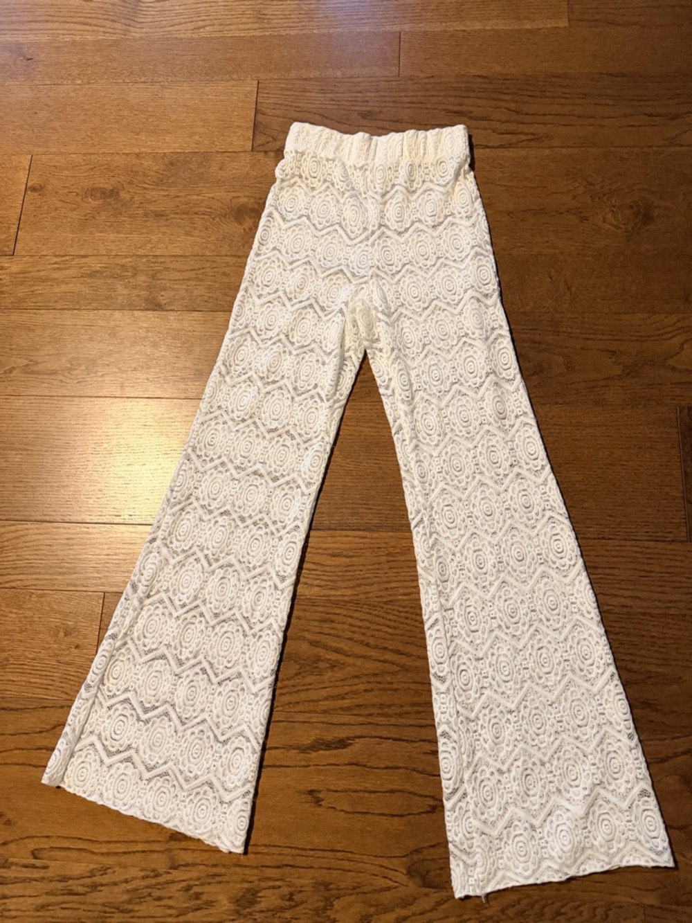 Windsor White Lace Wide Leg Pants